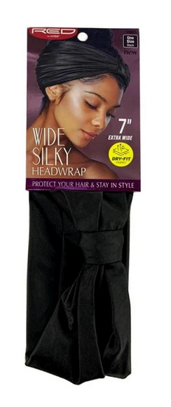 RED BY KISS WIDE SILKY HEADWRAP 7" - Textured Tech