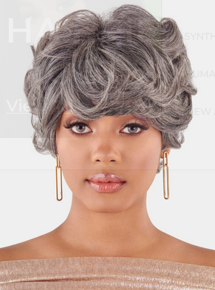 VIVACE BY KISS MAESTRO FULL GRAY WIG 100% UNPROCESSED HUMAN HAIR HH TORINO