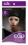 2 pk REMI WIG CAP BLACK #4400 - Textured Tech