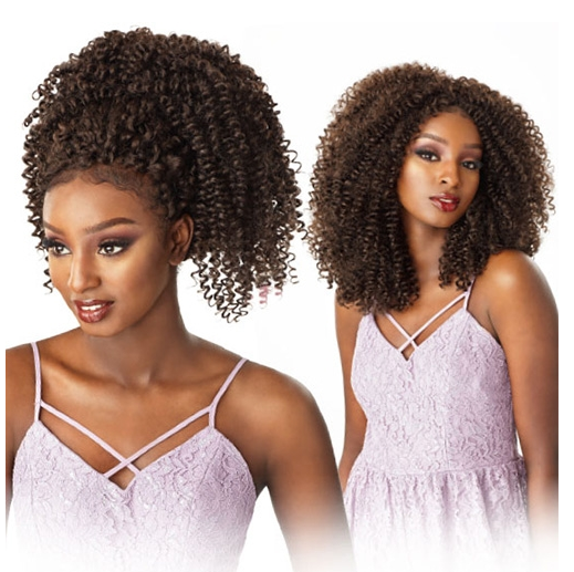 Natural Crochet Curly Hairstyle with Bangs NO leave out! LuluTress