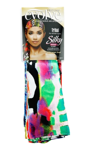 Silky Wrap Scarf with Compression Edge Band