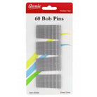 ANNIE Bobby (Bob) Pins Black 60PCS 2" SILVER - Textured Tech