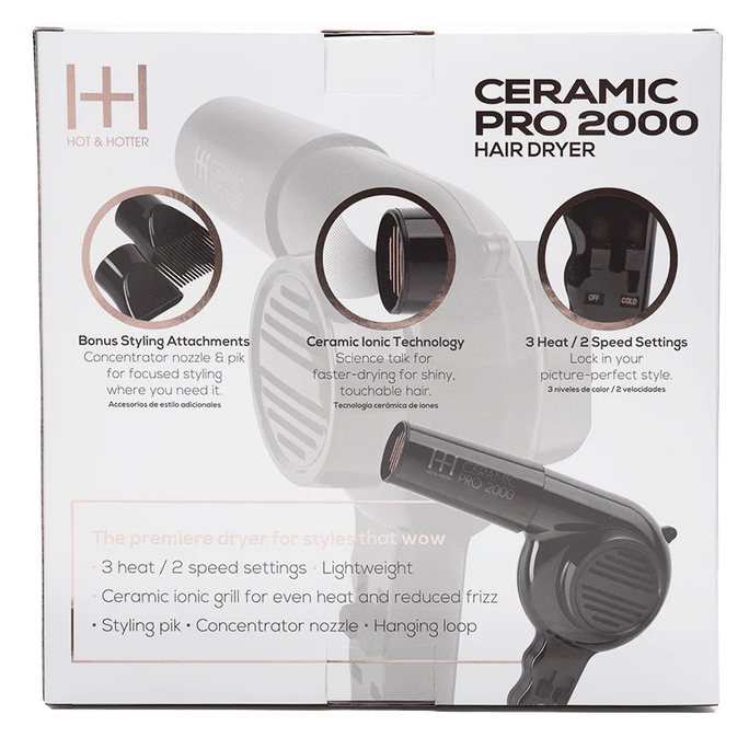 H&H TURBO CERAMIC HAIR BLOW DRYER 2000 - Textured Tech