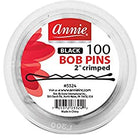 ANNIE Bobby (Bob) Pins Black 100PCS 2" CRIMPED - Textured Tech