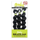 ONLY BRAZILIAN OCEAN WAVE Human Hair 3Pack with Closure (Natural) - Textured Tech